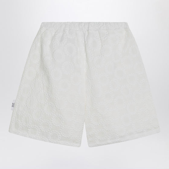 Douuod White cotton shorts