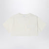 Douuod Ivory cropped t-shirt in cotton