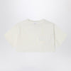 Douuod Ivory cropped t-shirt in cotton