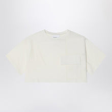  Douuod Ivory cropped t-shirt in cotton