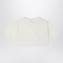  Douuod Ivory cropped t-shirt in cotton