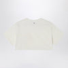 Douuod Ivory cropped t-shirt in cotton