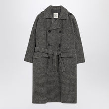  Douuod Ebony/beige checked wool coat