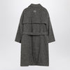 Douuod Ebony/beige checked wool coat