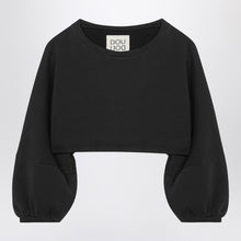  Douuod Cropped sweatshirt in black cotton