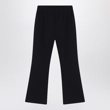  Douuod Black trousers with logo patch