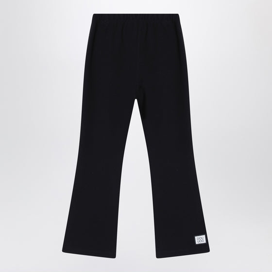Douuod Black trousers with logo patch