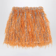  Douuod Orange Maracaibo skirt with feathers