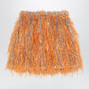 Douuod Orange Maracaibo skirt with feathers