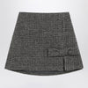 Douuod Ebony/beige checked wool Nicaragua skirt