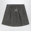 Douuod Ebony/beige checked wool Nicaragua skirt