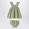 Teddy & Minou Sage green dress with ruffles