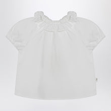  Teddy & Minou White blouse with ruffles in cotton