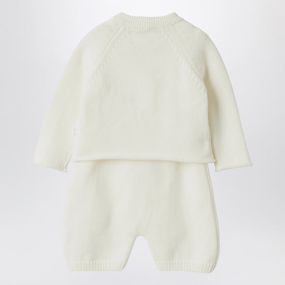 Teddy & Minou White outfit with jacket and overalls