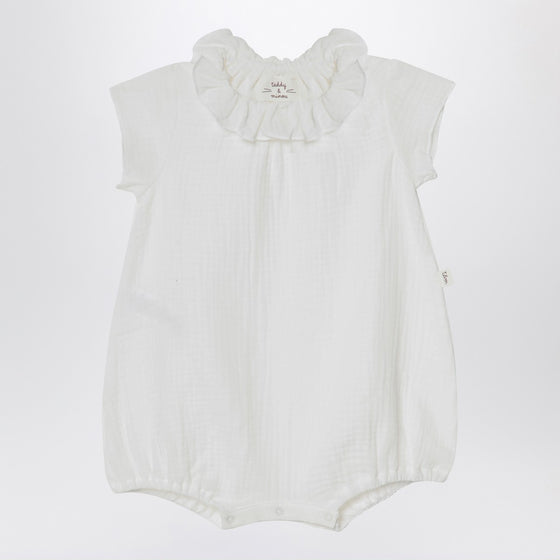 Teddy & Minou White Cotton Romper