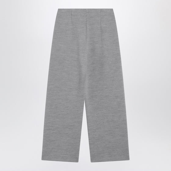 Max Mara Grey wool-cotton blend trousers