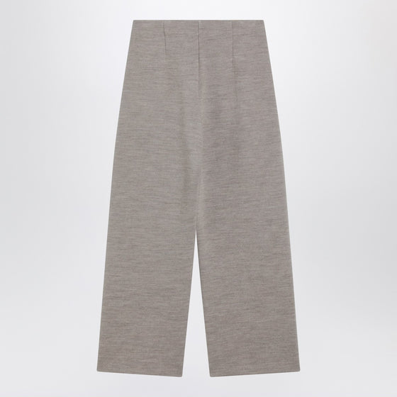 Max Mara Beige wool-cotton blend trousers