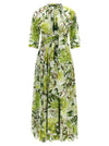 Samantha Sung Eden Long Dress In Cotton Muslin With All Print