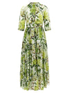 Samantha Sung Eden Long Dress In Cotton Muslin With All Print