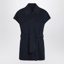  Weekend Max Mara Blue wool-blend belted jacket