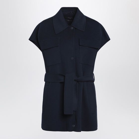 Weekend Max Mara Blue wool-blend belted jacket
