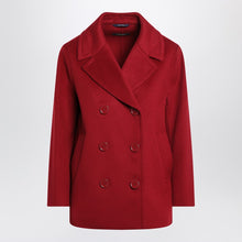  S Max Mara Short burgundy wool coat