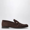 Jimmy Choo Ellis suede leather loafers in chocolate