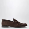 Jimmy Choo Ellis suede leather loafers in chocolate