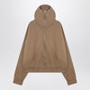 Entire Studios Beige zip-up sweatshirt in cotton