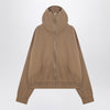 Entire Studios Beige zip-up sweatshirt in cotton