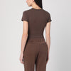 Entire Studios Brown cropped T-shirt in cotton