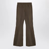 Entire Studios Organic cotton military green flared trousers