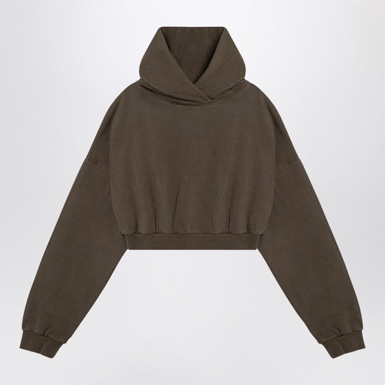 Entire Studios Organic cotton military green cropped sweatshirt