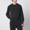Entire Studios Washed black cotton crewneck sweatshirt