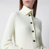Entire Studios White high-neck Henley top