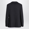 S Max Mara Double-breasted jacket in midnight blue crêpe wool