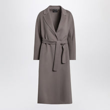  S Max Mara Grey midi coat in wool drap