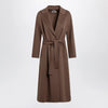 S Max Mara Brown midi coat in wool drap
