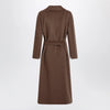 S Max Mara Brown midi coat in wool drap