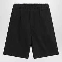  Entire Studios Wide black bermuda shorts in cotton