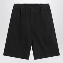  Entire Studios Wide black bermuda shorts in cotton