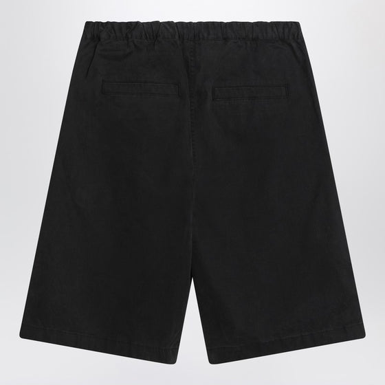 Entire Studios Wide black bermuda shorts in cotton