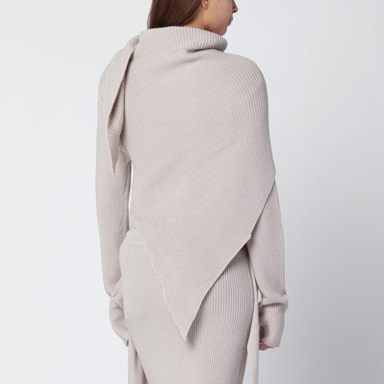 Entire Studios Light beige wool cape sweater