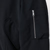 Entire Studios Black zip-up bomber jacket in wool blend