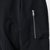 Entire Studios Black zip-up bomber jacket in wool blend