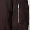 Entire Studios Dark brown zip-up bomber jacket in wool