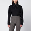 Entire Studios Black wool zip-collar top