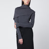 Entire Studios Grey turtleneck sweater with cape detail