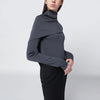 Entire Studios Grey turtleneck sweater with cape detail