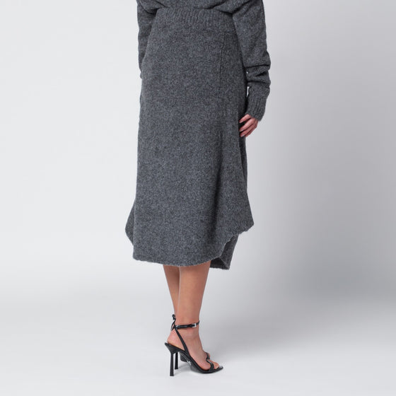 Entire Studios Smoke grey wool-blend midi skirt